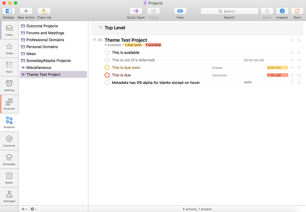 omnifocus themes