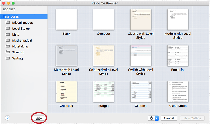 omnioutliner templates download