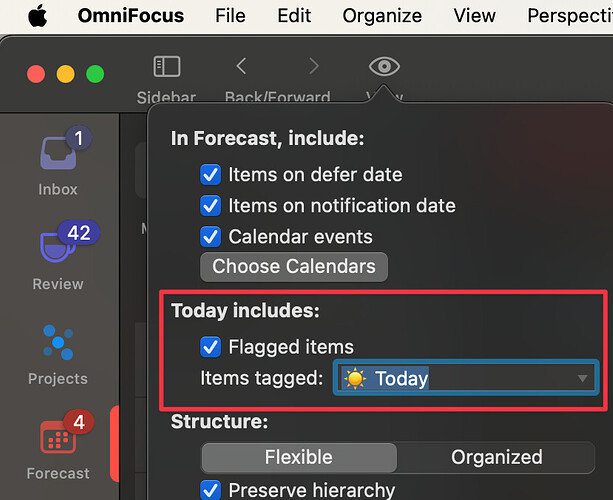 OmniFocus 4 - Forecast Tag