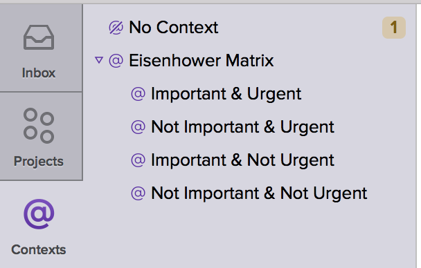 omnifocus contexts examples