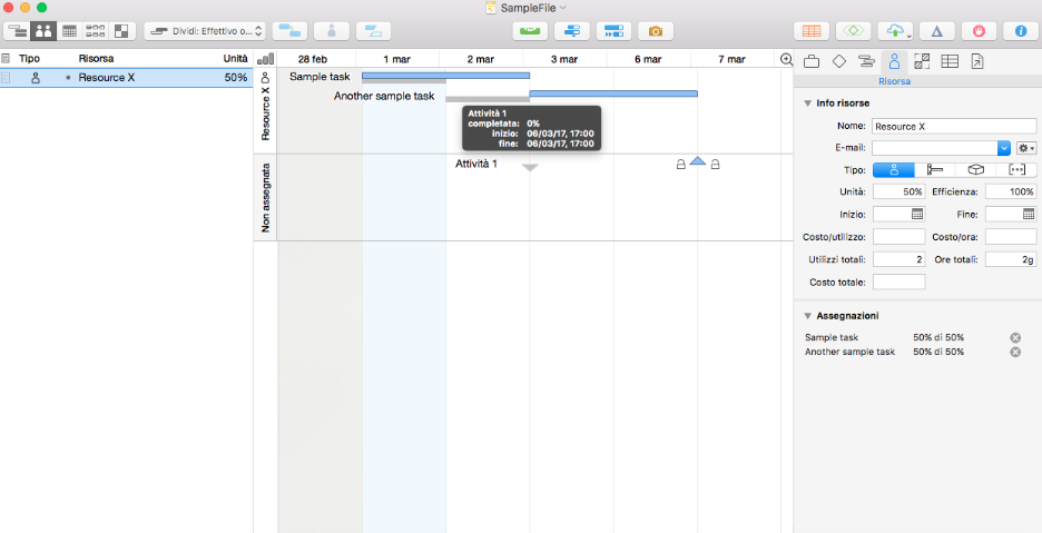 omniplan effort vs duration